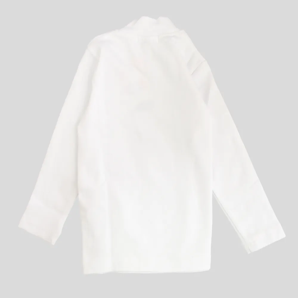 Offwhite Long-Sleeved Plain Half Collar T-Shirt