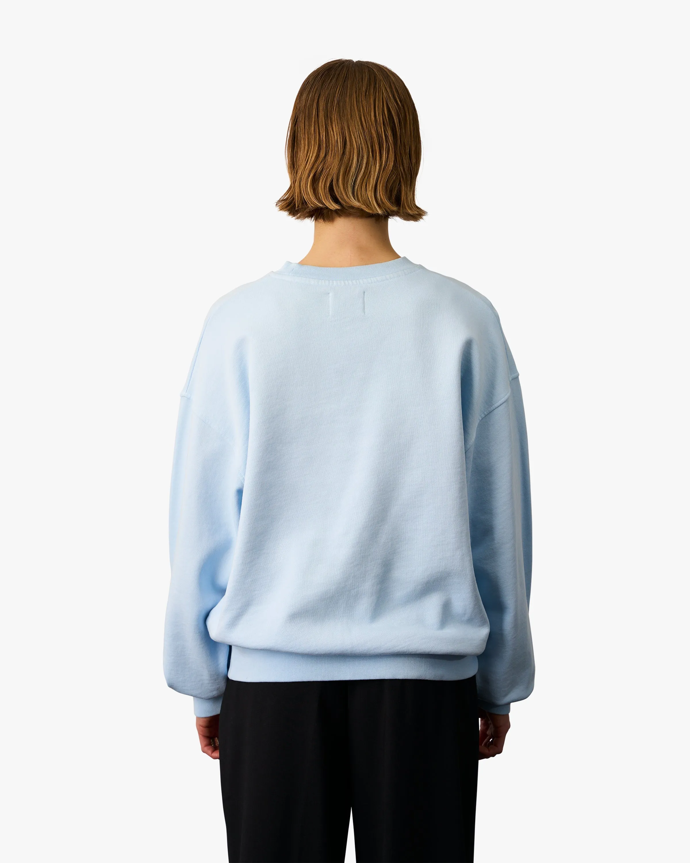 Organic Oversized Crew - Sapphire Blue