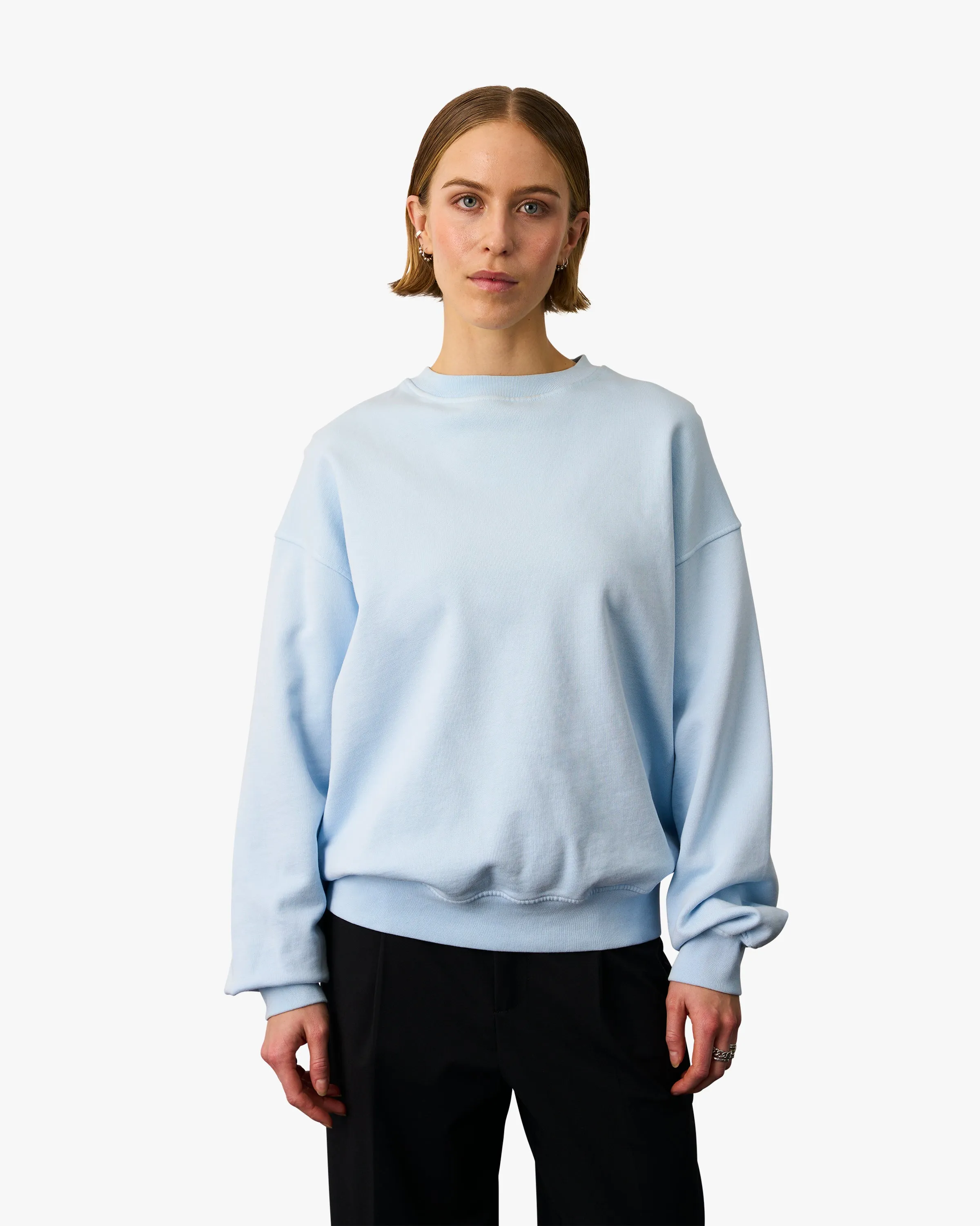 Organic Oversized Crew - Sapphire Blue