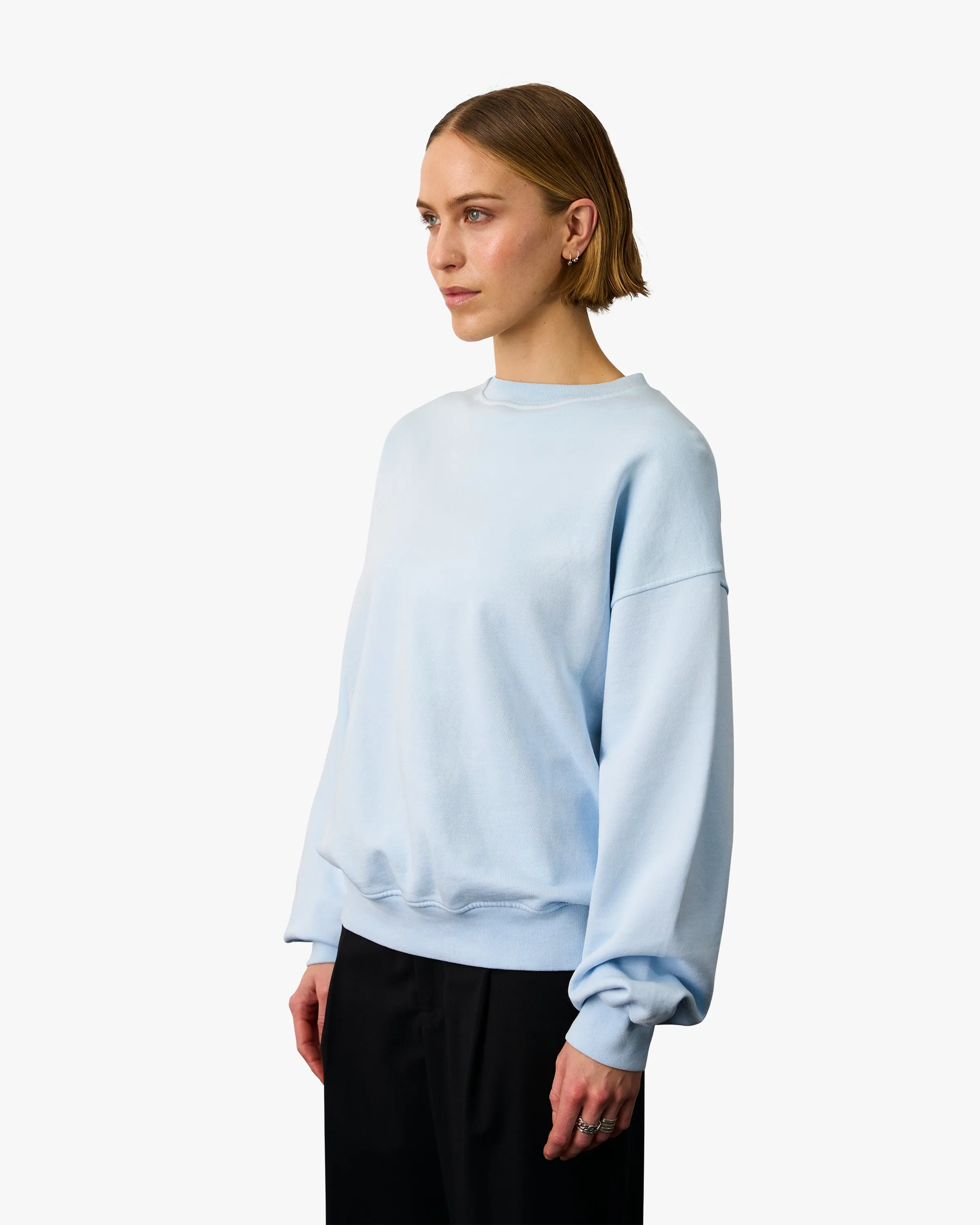 Organic Oversized Crew - Sapphire Blue