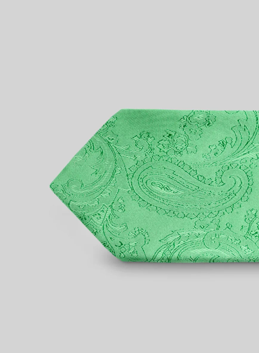 Paisley Cuban Green Satin Tie