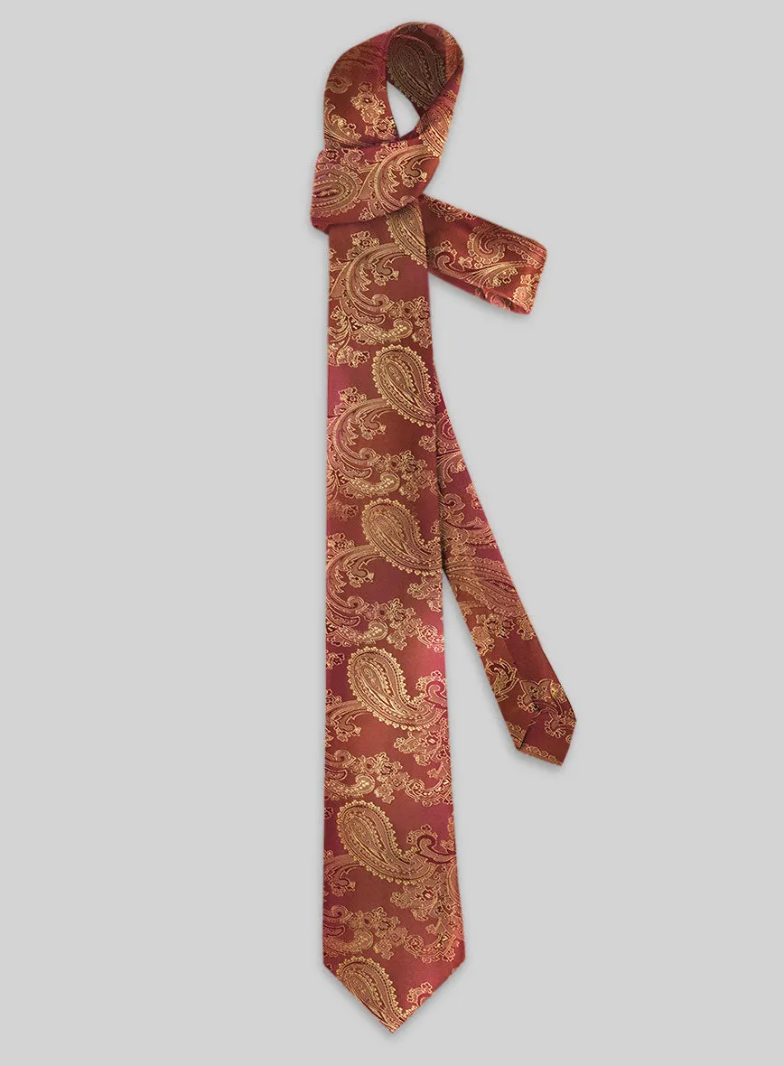 Paisley Lux Gold Satin Tie