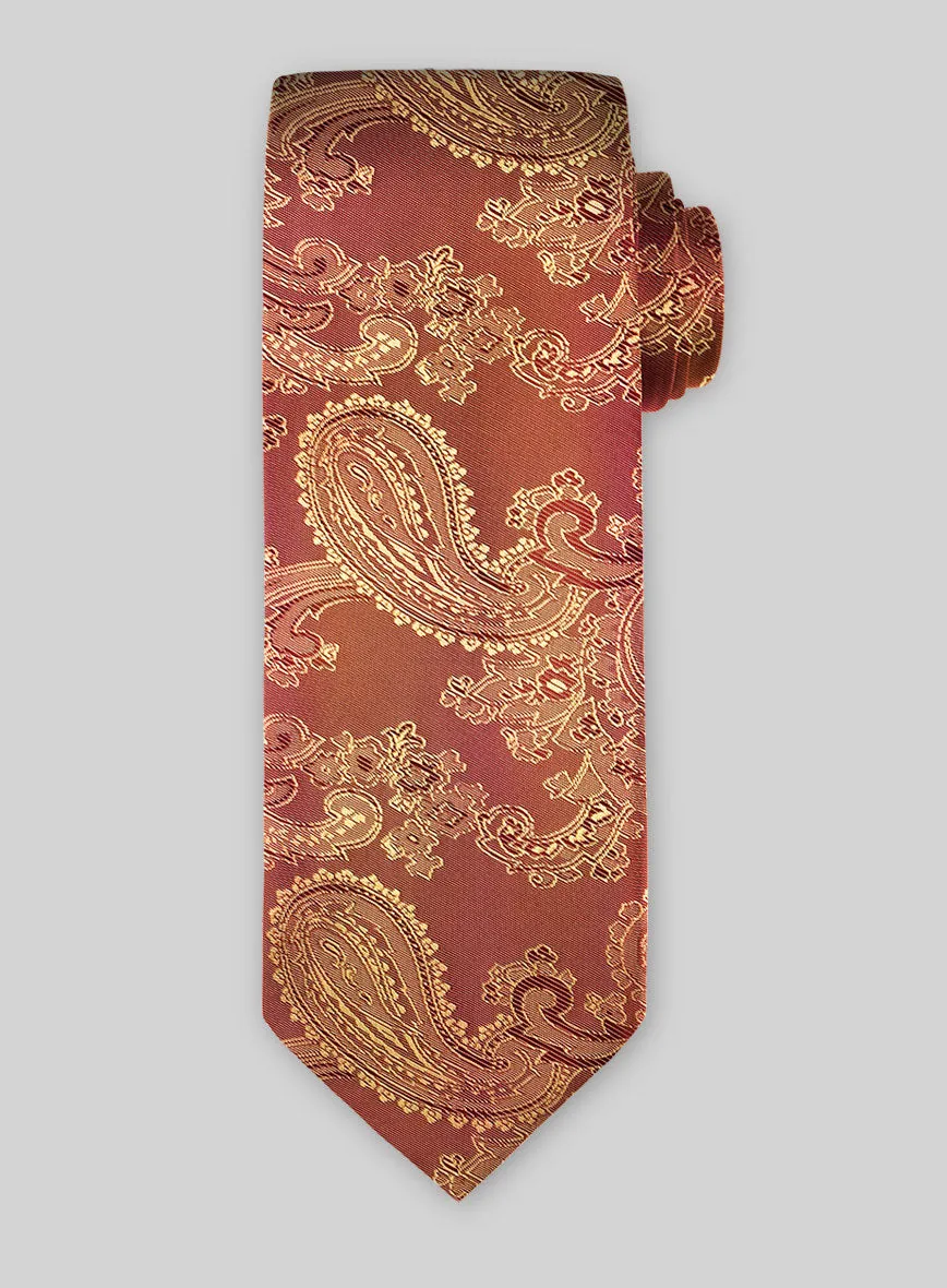 Paisley Lux Gold Satin Tie