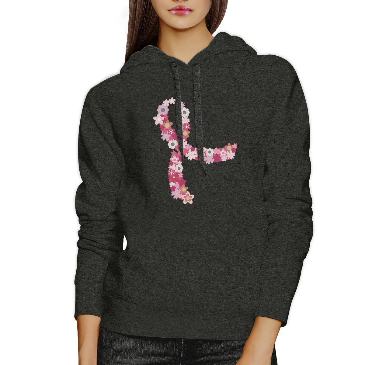 Pink Floral Ribbon Hoodie