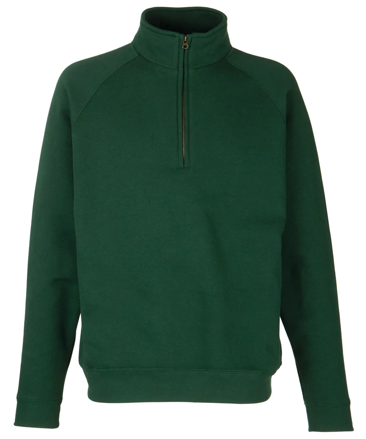 Premium 70/30 zip-neck sweatshirt | Bottle Green