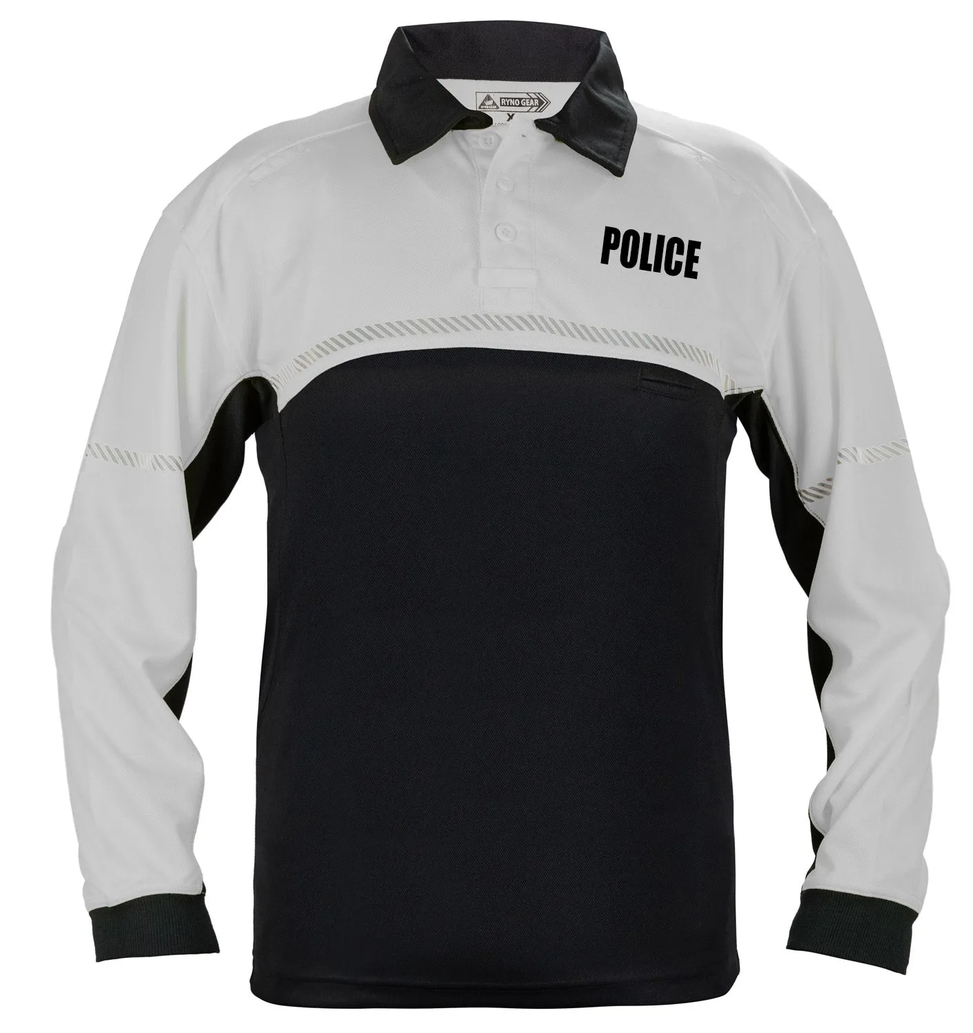 Ryno Gear 100% Polyester Jersey Knit Police Bike Patrol Long Sleeve Polo Shirts