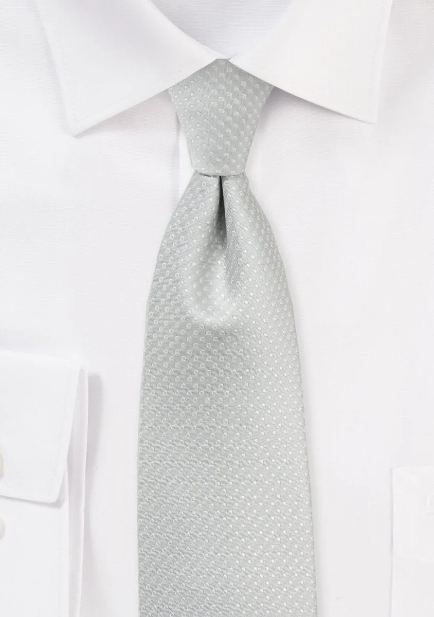 Silver Pin Dot Necktie