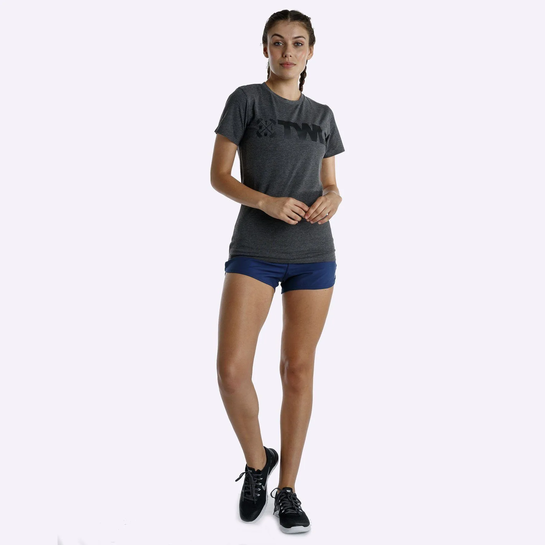 The WOD Life - Women's Classics Flux T-Shirt - Charcoal/Black