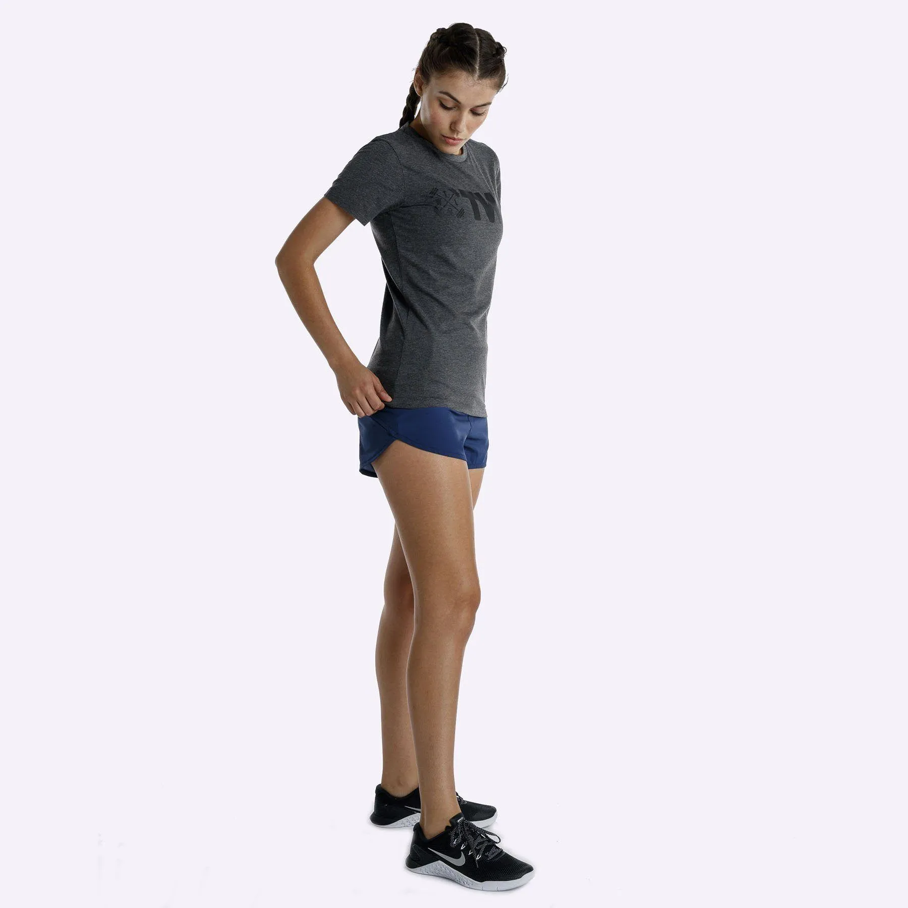 The WOD Life - Women's Classics Flux T-Shirt - Charcoal/Black