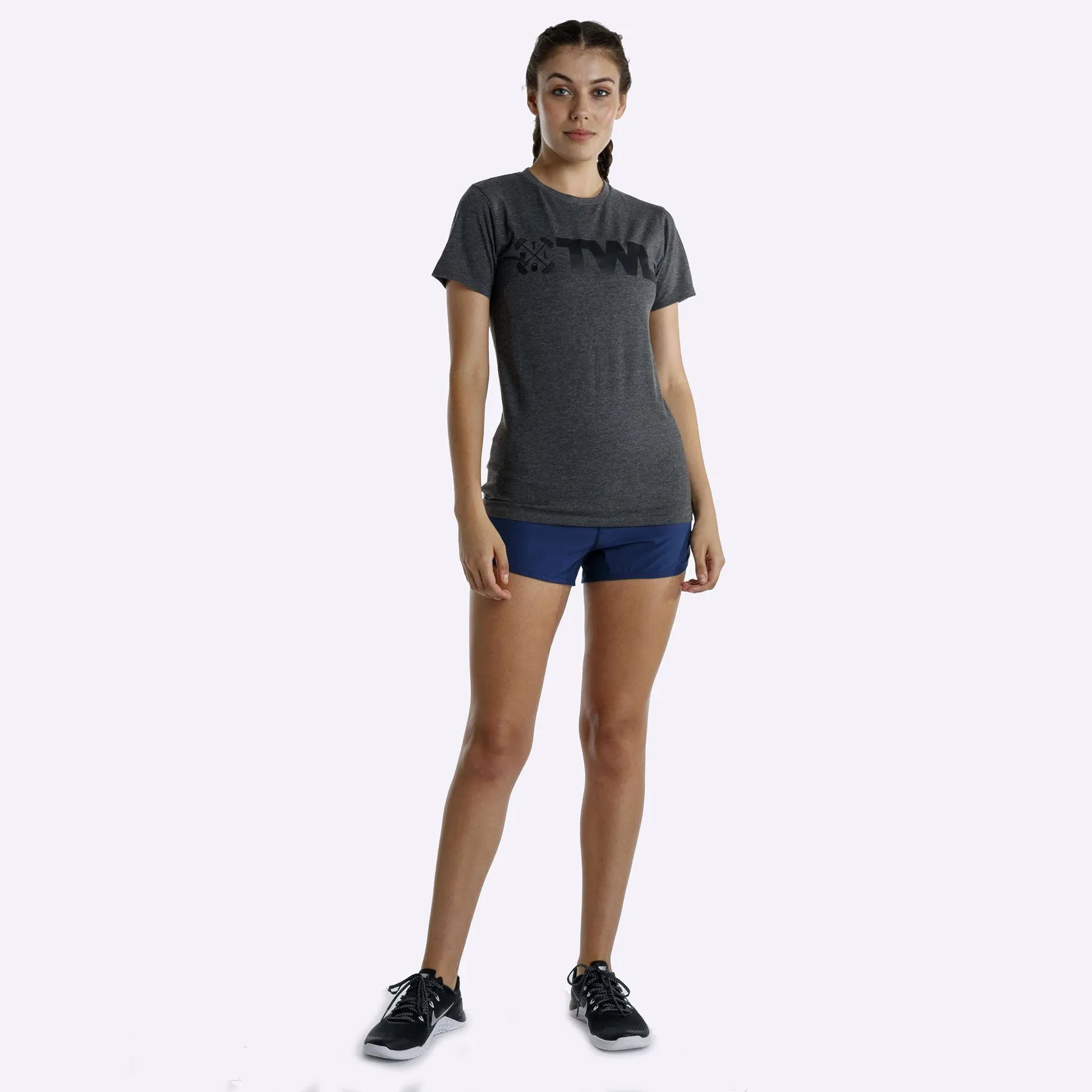 The WOD Life - Women's Classics Flux T-Shirt - Charcoal/Black