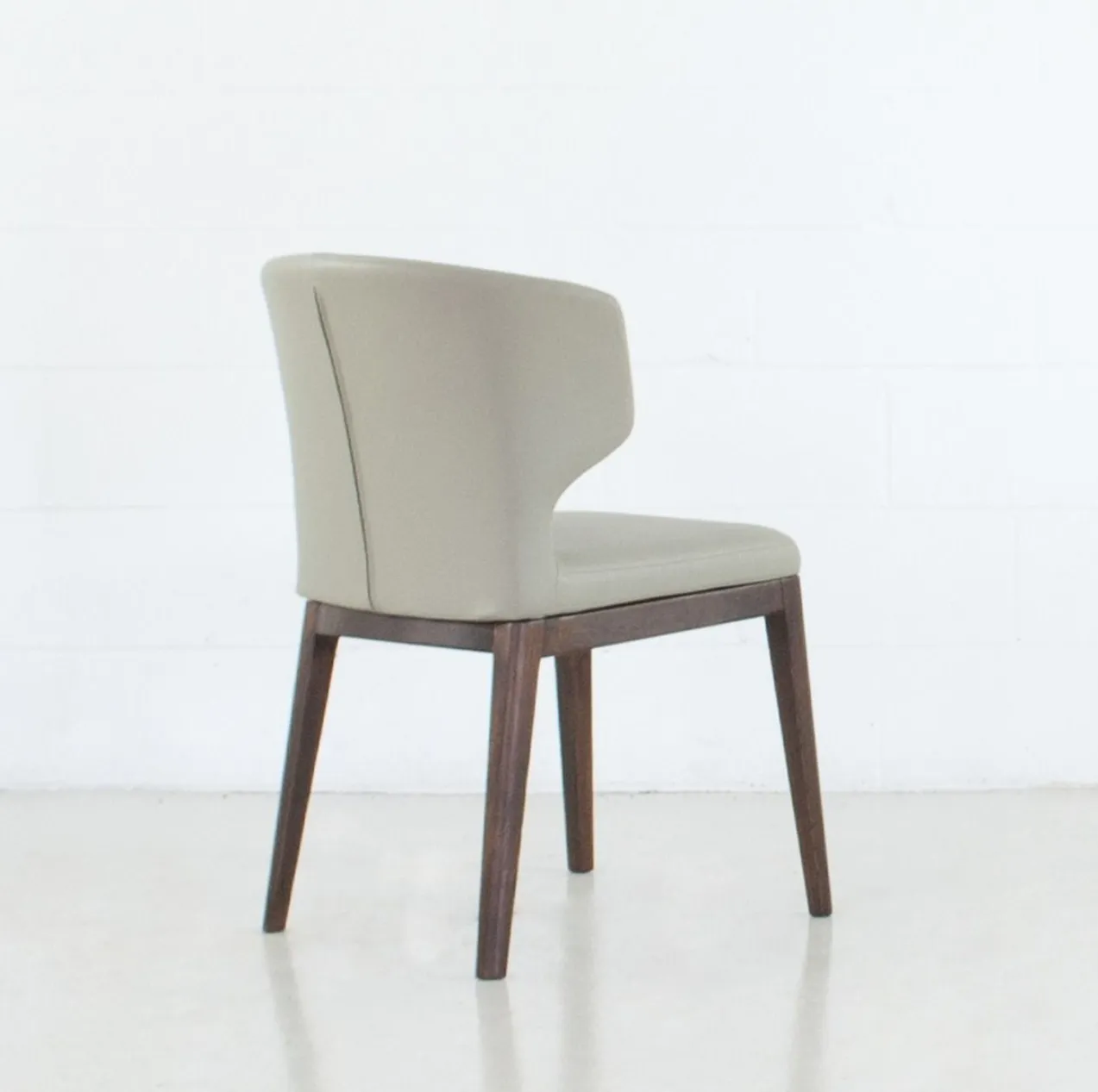 Thurston Leatherette Dining Chair With Wood Base