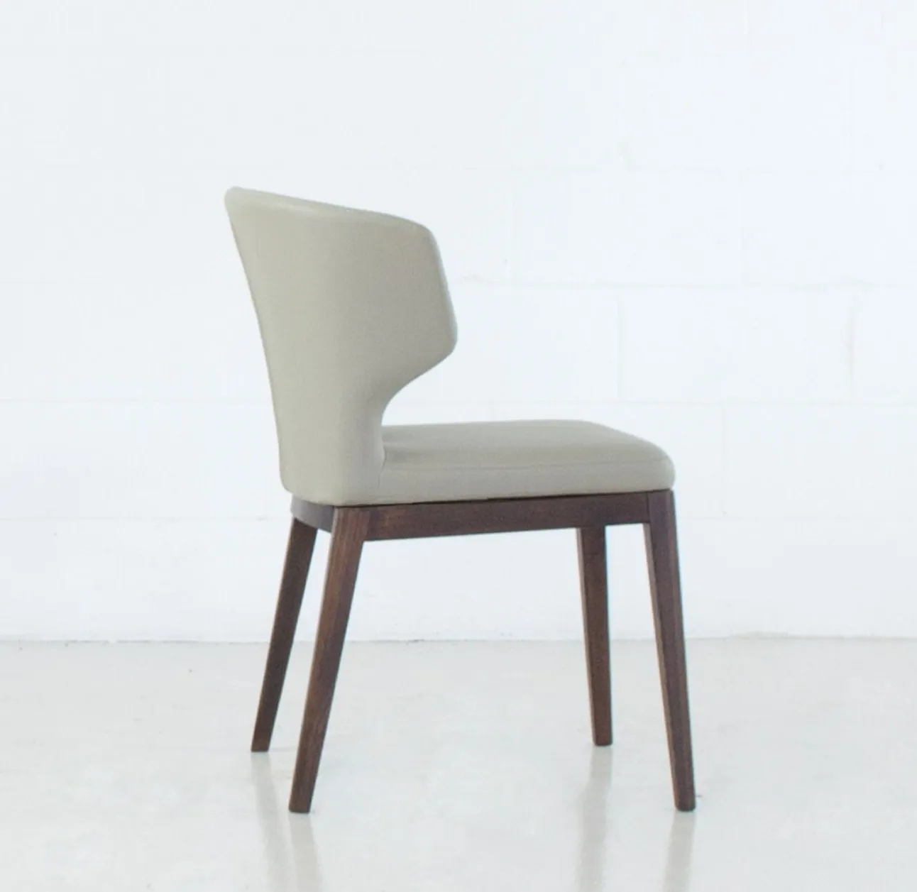 Thurston Leatherette Dining Chair With Wood Base