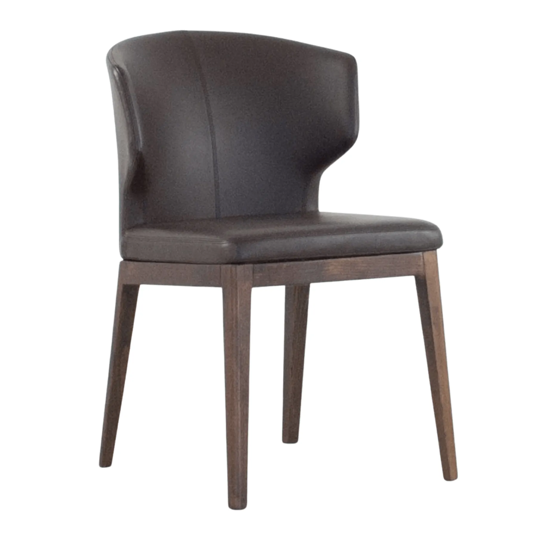 Thurston Leatherette Dining Chair With Wood Base