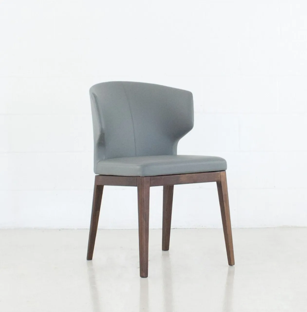 Thurston Leatherette Dining Chair With Wood Base