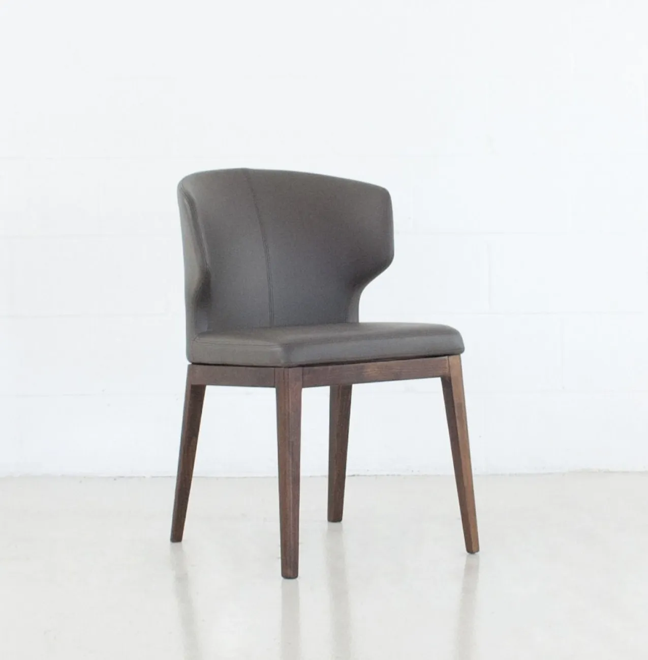 Thurston Leatherette Dining Chair With Wood Base