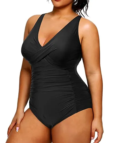 Tummy Control Slimming One Piece Swimsuit for Plus Size Women Stylish Swimwear