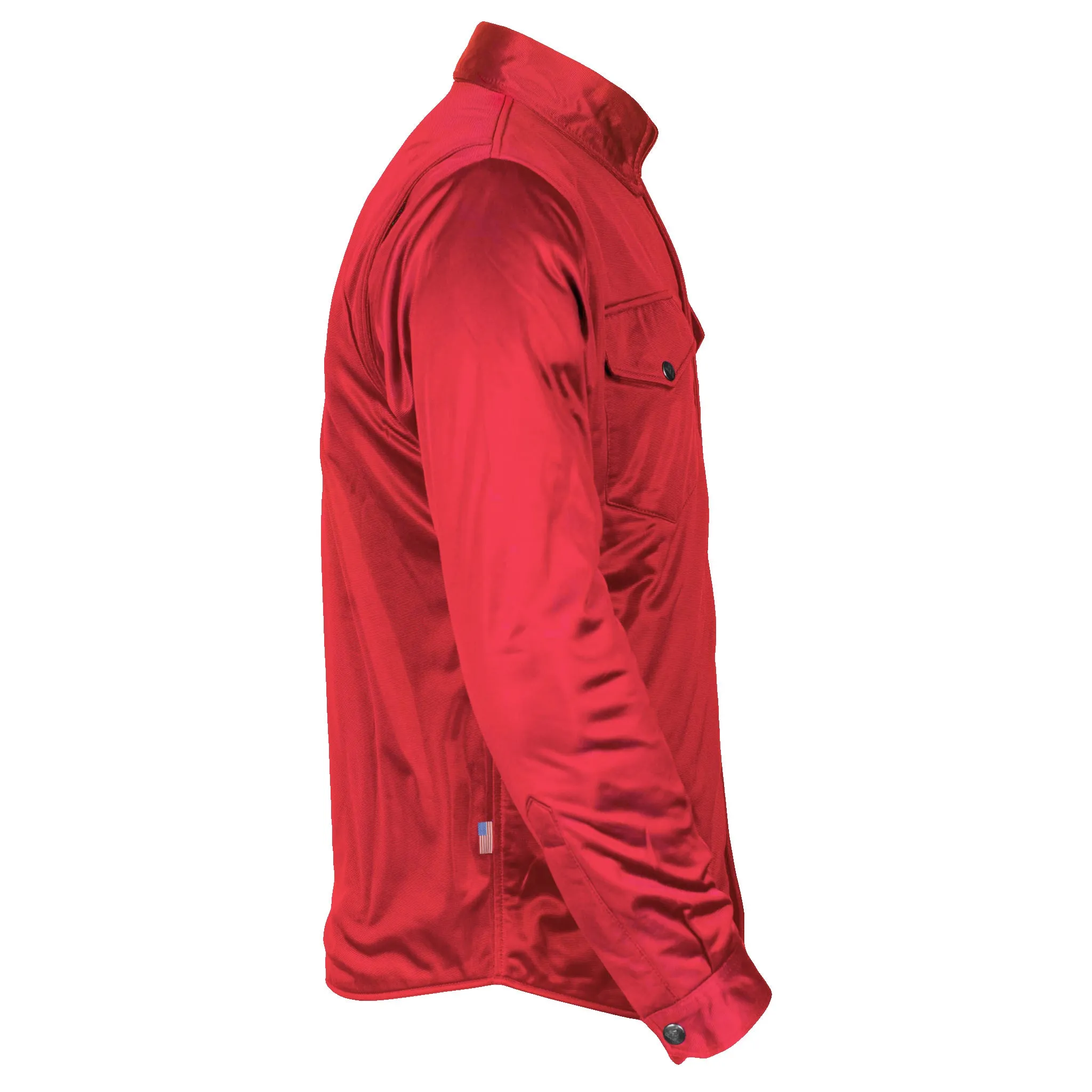 Ultra Protective Shirt - Red Solid with Pads