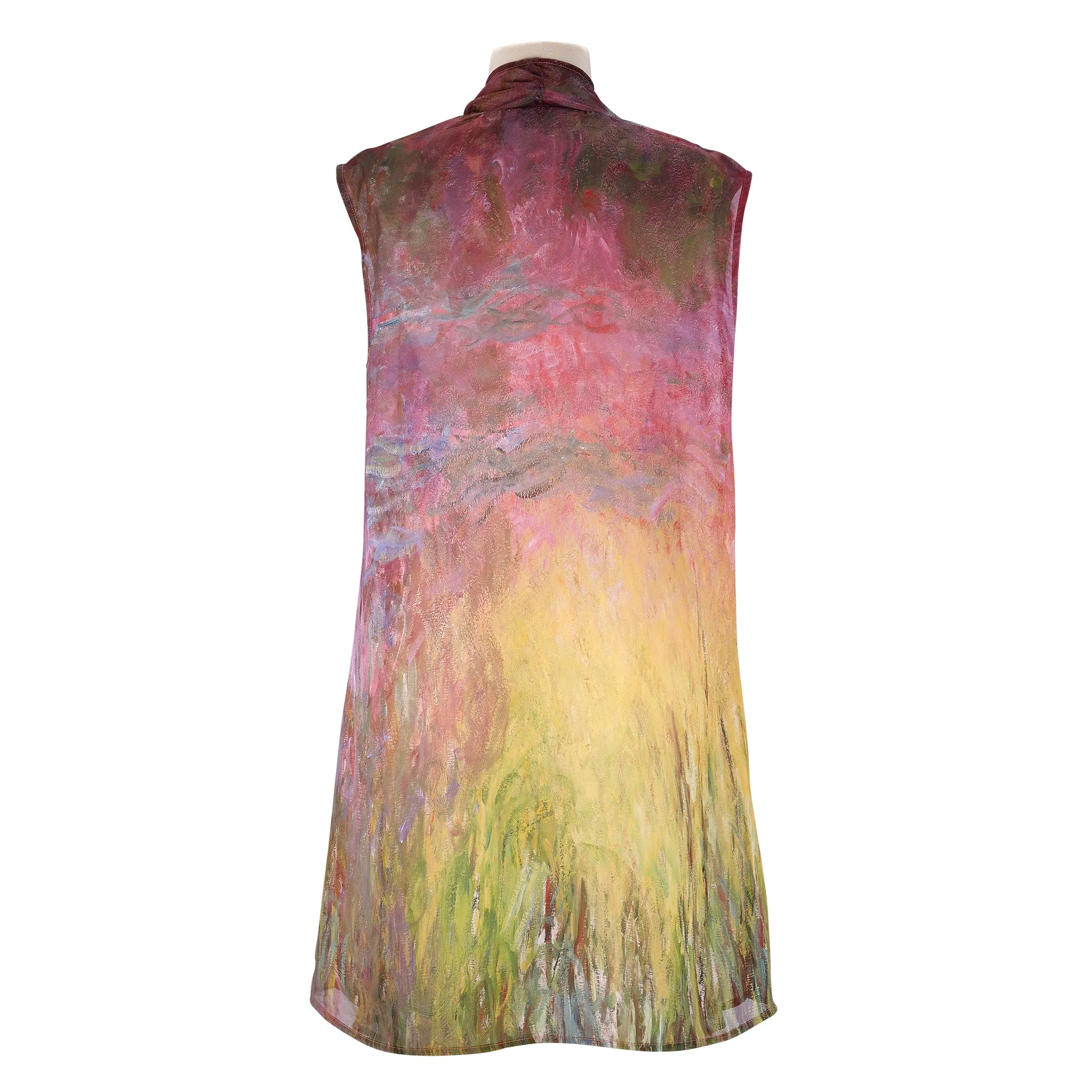 Waterlilies at Sunset Sheer Long Vests