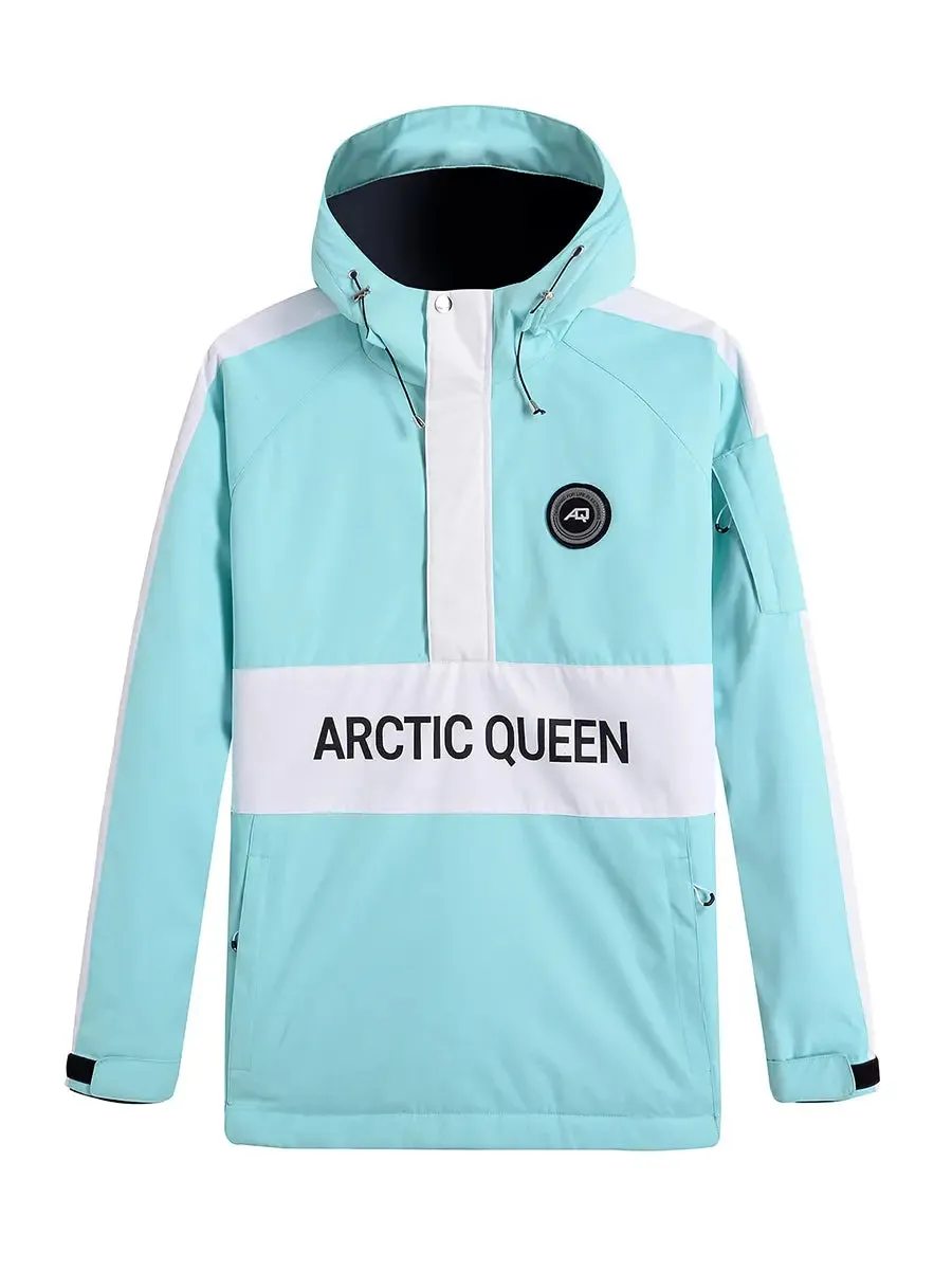 Women Insulated Anorak Ski Jacket Half-zip Outdoor Sports Wear