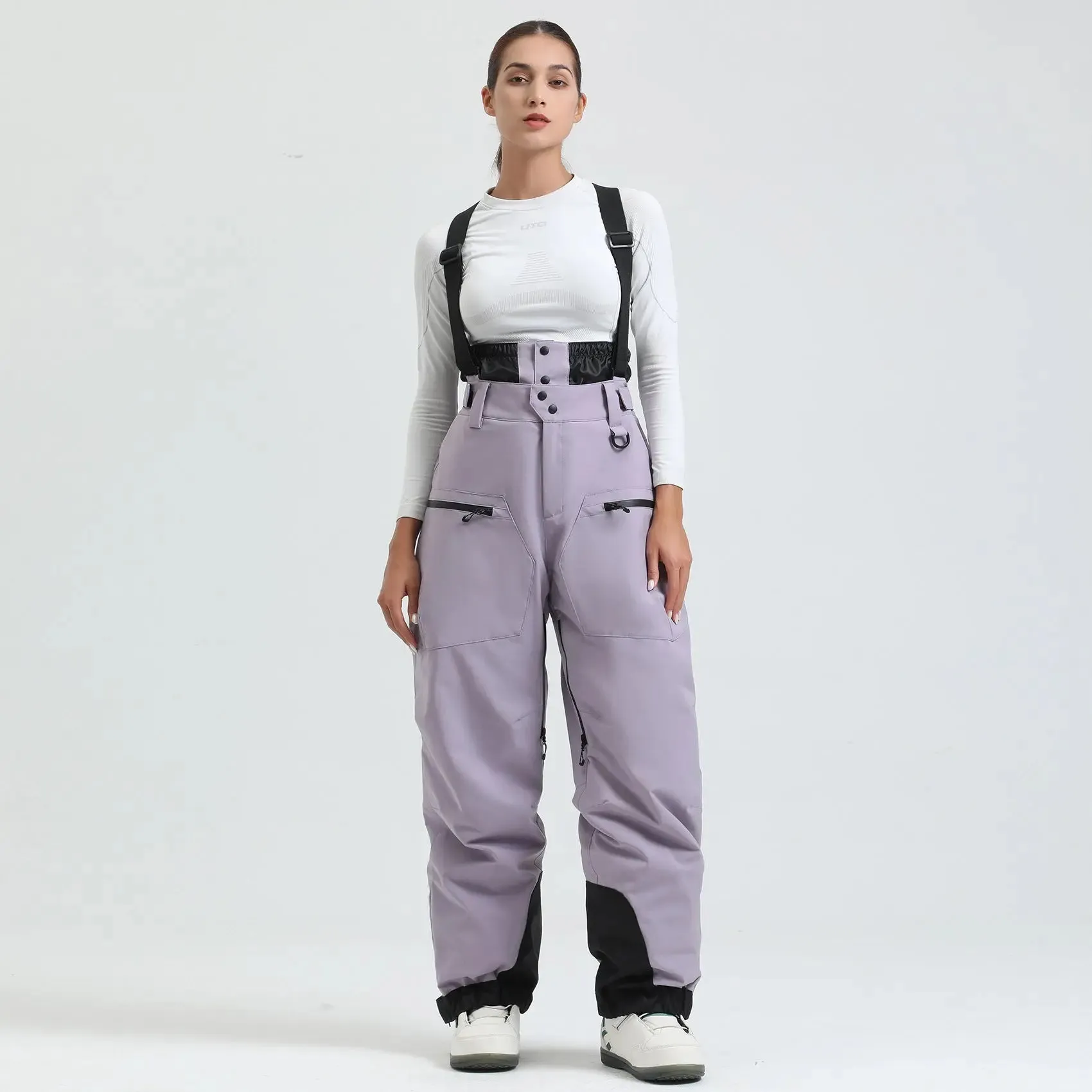 Women Ski Snowboard Bibs Outdoor Ski Overalls Pants