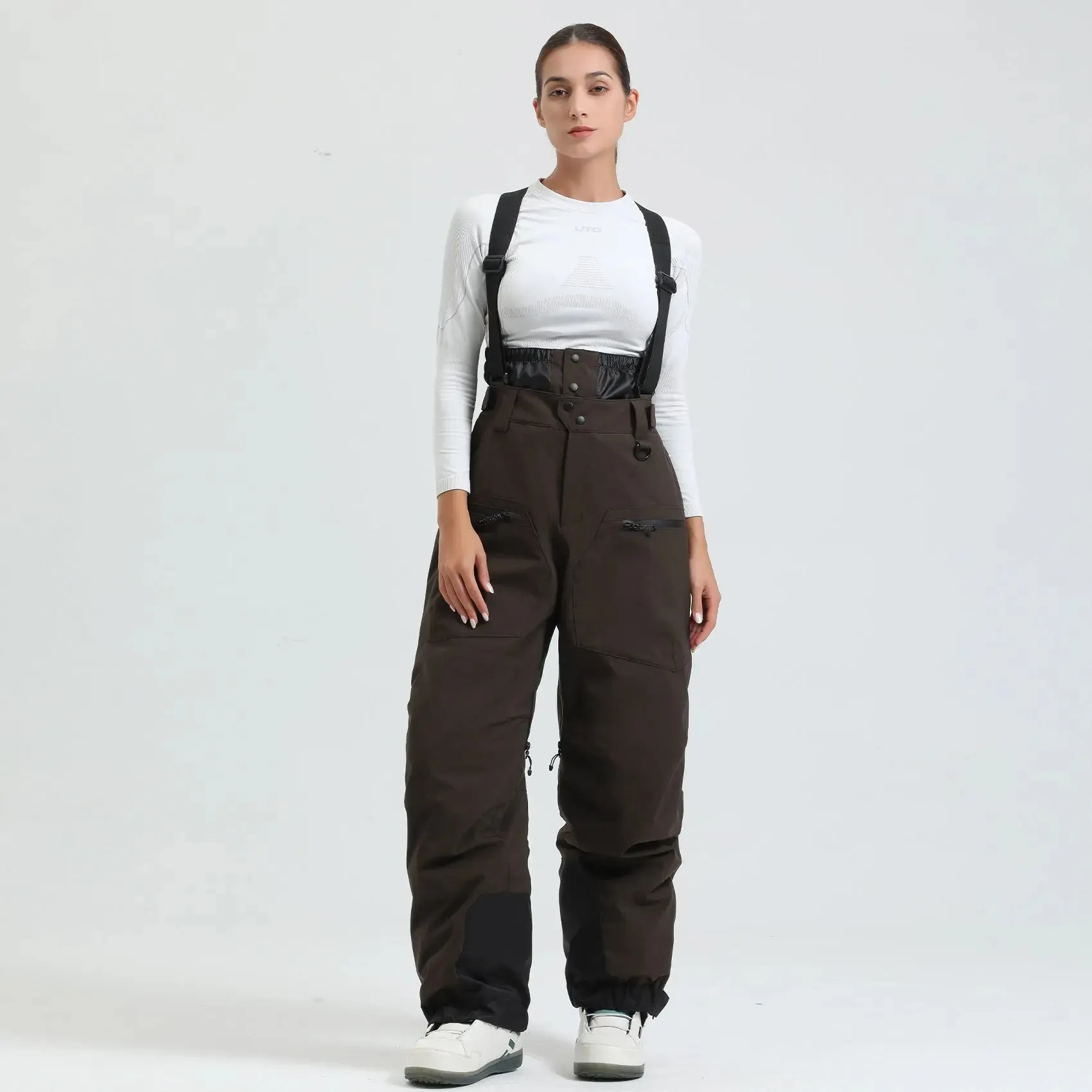 Women Ski Snowboard Bibs Outdoor Ski Overalls Pants