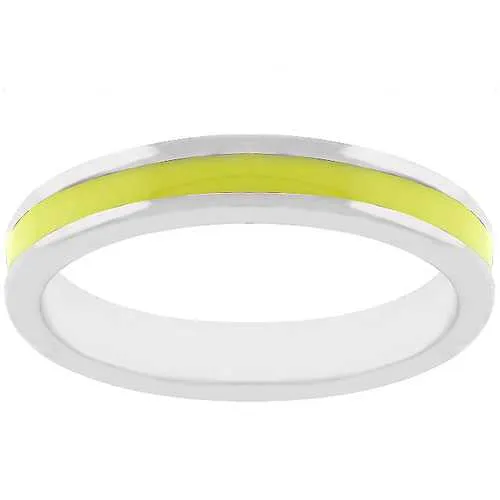 Yellow Enamel Eternity Ring